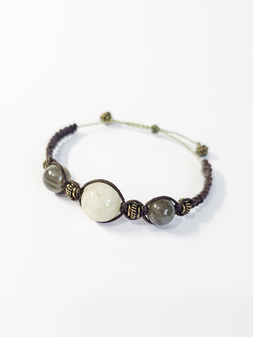 Bracelet with Aquamarine and Labradorite