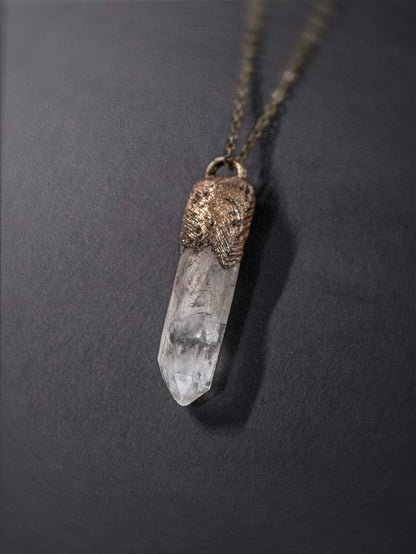 PRESENCE ~Necklace with clear quartz tip